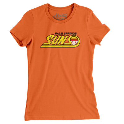 Palm Springs Suns Baseball Women's T-Shirt-Orange-Allegiant Goods Co. Vintage Sports Apparel