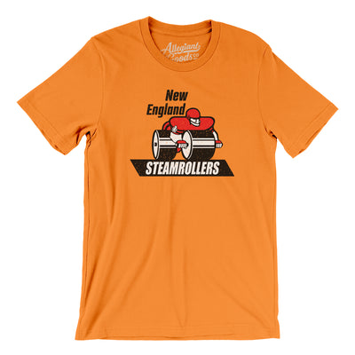 New England Steamrollers Football Men/Unisex T-Shirt-Orange-Allegiant Goods Co. Vintage Sports Apparel