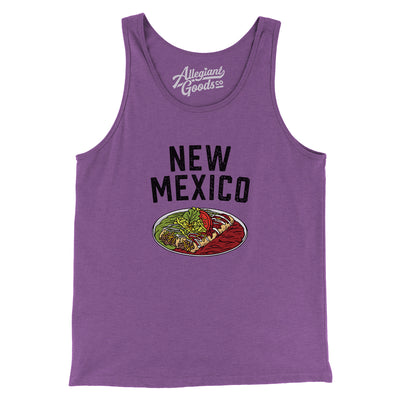New Mexico Christmas Enchiladas Men/Unisex Tank Top-Purple TriBlend-Allegiant Goods Co. Vintage Sports Apparel
