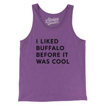 I Liked Buffalo Before It Was Cool Men/Unisex Tank Top-Purple TriBlend-Allegiant Goods Co. Vintage Sports Apparel