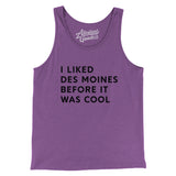 I Liked Des Moines Before It Was Cool Men/Unisex Tank Top-Allegiant Goods Co. Vintage Sports Apparel