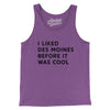 I Liked Des Moines Before It Was Cool Men/Unisex Tank Top-Purple TriBlend-Allegiant Goods Co. Vintage Sports Apparel