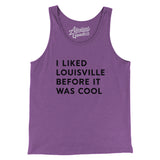 I Liked Lousiville Before It Was Cool Men/Unisex Tank Top-Purple TriBlend-Allegiant Goods Co. Vintage Sports Apparel