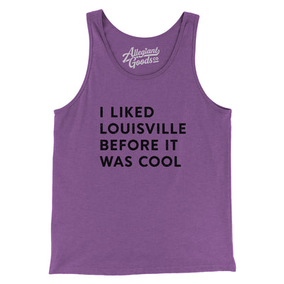 I Liked Lousiville Before It Was Cool Men/Unisex Tank Top-Purple TriBlend-Allegiant Goods Co. Vintage Sports Apparel