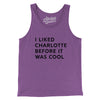 I Liked Charlotte Before It Was Cool Men/Unisex Tank Top-Purple TriBlend-Allegiant Goods Co. Vintage Sports Apparel