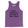I Liked Oakland Before It Was Cool Men/Unisex Tank Top-Purple TriBlend-Allegiant Goods Co. Vintage Sports Apparel