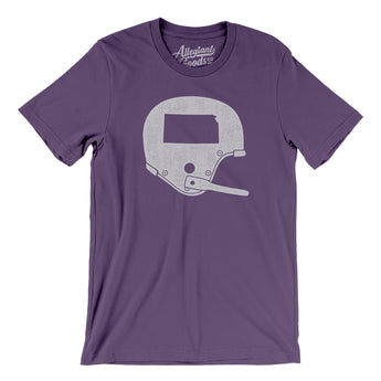 Kansas Vintage Football Helmet Men/Unisex T-Shirt-Team Purple-Allegiant Goods Co. Vintage Sports Apparel