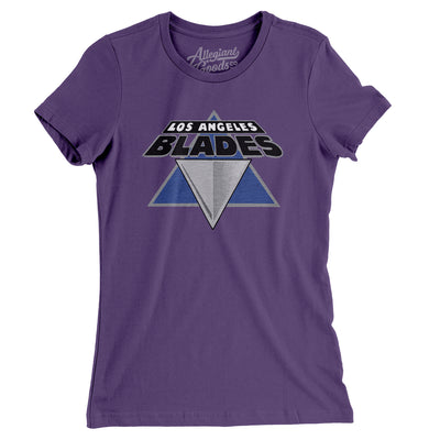 Los Angeles Blades Roller Hockey Women's T-Shirt-Purple-Allegiant Goods Co. Vintage Sports Apparel