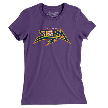 St. Louis Storm Soccer Women's T-Shirt-Allegiant Goods Co. Vintage Sports Apparel