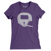 Kansas Vintage Football Helmet Women's T-Shirt-Purple-Allegiant Goods Co. Vintage Sports Apparel