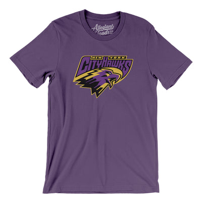 New York CityHawks Arena Football Men/Unisex T-Shirt-Team Purple-Allegiant Goods Co. Vintage Sports Apparel