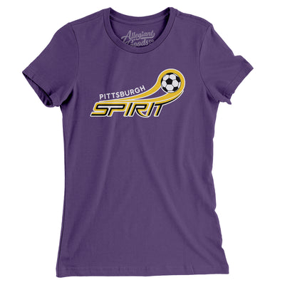 Pittsburgh Spirit Soccer Women's T-Shirt-Purple-Allegiant Goods Co. Vintage Sports Apparel