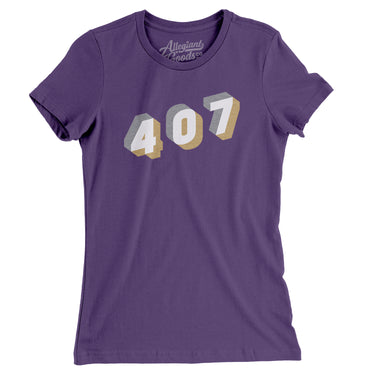 Orlando 407 Area Code Women's T-Shirt-Allegiant Goods Co. Vintage Sports Apparel