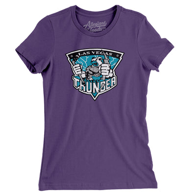 Las Vegas Thunder Hockey Women's T-Shirt-Purple-Allegiant Goods Co. Vintage Sports Apparel