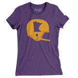 Minnesota Vintage Football Helmet Women's T-Shirt-Allegiant Goods Co. Vintage Sports Apparel