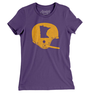 Minnesota Vintage Football Helmet Women's T-Shirt-Allegiant Goods Co. Vintage Sports Apparel