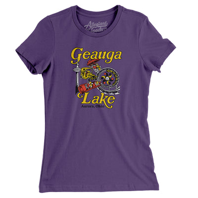 Geauga Lake Amusement Park Women's T-Shirt-Purple Rush-Allegiant Goods Co. Vintage Sports Apparel