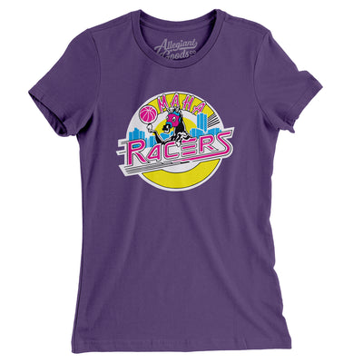 Omaha Racers Basketball Women's T-Shirt-Purple-Allegiant Goods Co. Vintage Sports Apparel