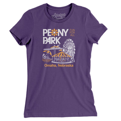 Peony Park Amusement Park Women's T-Shirt-Purple-Allegiant Goods Co. Vintage Sports Apparel