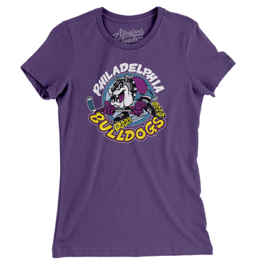 Philadelphia Bulldogs Roller Hockey Women's T-Shirt-Allegiant Goods Co. Vintage Sports Apparel