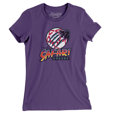 Detroit Safari Soccer Women's T-Shirt-Purple-Allegiant Goods Co. Vintage Sports Apparel