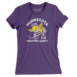 Minnesota Fighting Saints Hockey Women's T-Shirt-Allegiant Goods Co. Vintage Sports Apparel