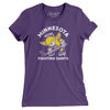 Minnesota Fighting Saints Hockey Women's T-Shirt-Purple-Allegiant Goods Co. Vintage Sports Apparel