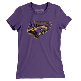 New York CityHawks Arena Football Women's T-Shirt-Allegiant Goods Co. Vintage Sports Apparel