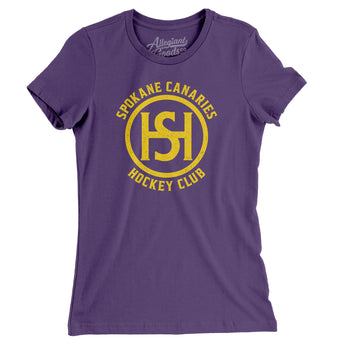 Spokane Canaries Hockey Women's T-Shirt-Allegiant Goods Co. Vintage Sports Apparel