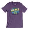 Dinosaur Beach Amusement Park Men/Unisex T-Shirt-Purple-Allegiant Goods Co. Vintage Sports Apparel