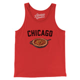 Chicago Style Deep Dish Pizza Men/Unisex Tank Top-Allegiant Goods Co. Vintage Sports Apparel