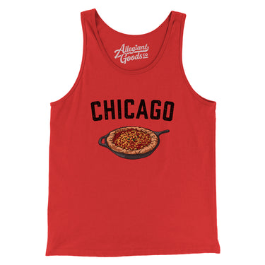 Chicago Style Deep Dish Pizza Men/Unisex Tank Top-Allegiant Goods Co. Vintage Sports Apparel