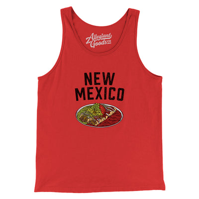 New Mexico Christmas Enchiladas Men/Unisex Tank Top-Red-Allegiant Goods Co. Vintage Sports Apparel