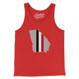 Georgia Stripes Men/Unisex Tank Top-Red-Allegiant Goods Co. Vintage Sports Apparel