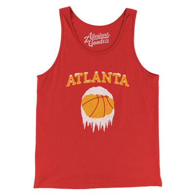 Atlanta Basketball Ice Men/Unisex Tank Top-Red-Allegiant Goods Co. Vintage Sports Apparel