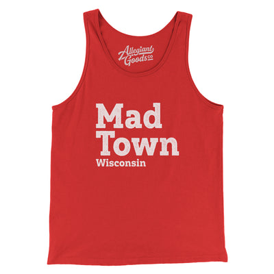 Mad-Town Men/Unisex Tank Top-Red-Allegiant Goods Co. Vintage Sports Apparel