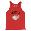Seattle Coffee Men/Unisex Tank Top-Red-Allegiant Goods Co. Vintage Sports Apparel
