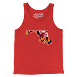 Maryland State Flag Men/Unisex Tank Top-Red-Allegiant Goods Co. Vintage Sports Apparel