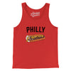 Philly Cheesesteak Men/Unisex Tank Top-Red-Allegiant Goods Co. Vintage Sports Apparel