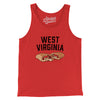 West Virginia Pepperoni Roll Men/Unisex Tank Top-Red-Allegiant Goods Co. Vintage Sports Apparel