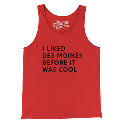 I Liked Des Moines Before It Was Cool Men/Unisex Tank Top-Red-Allegiant Goods Co. Vintage Sports Apparel