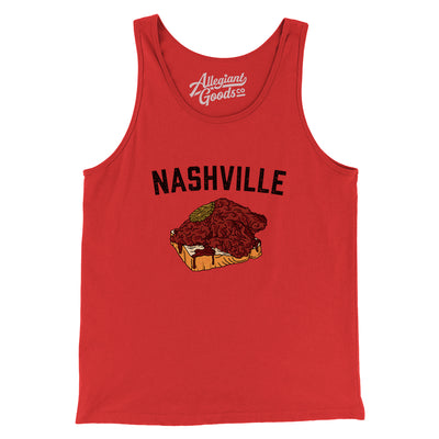 Nashville Hot Chicken Men/Unisex Tank Top-Red-Allegiant Goods Co. Vintage Sports Apparel