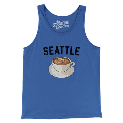 Seattle Coffee Men/Unisex Tank Top-True Royal-Allegiant Goods Co. Vintage Sports Apparel