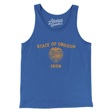 Oregon State Flag Men/Unisex Tank Top-Allegiant Goods Co. Vintage Sports Apparel
