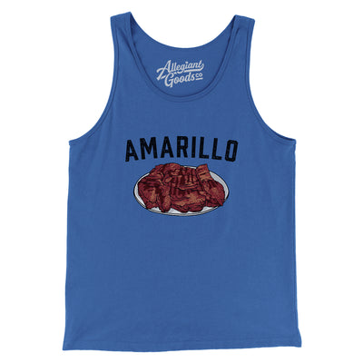 Amarillo Steak Men/Unisex Tank Top-True Royal-Allegiant Goods Co. Vintage Sports Apparel