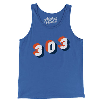 Denver 303 Area Code Men/Unisex Tank Top-Allegiant Goods Co. Vintage Sports Apparel