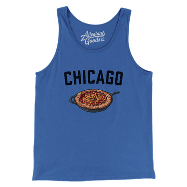 Chicago Style Deep Dish Pizza Men/Unisex Tank Top-Allegiant Goods Co. Vintage Sports Apparel