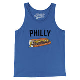 Philly Cheesesteak Men/Unisex Tank Top-True Royal-Allegiant Goods Co. Vintage Sports Apparel