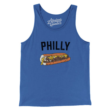 Philly Cheesesteak Men/Unisex Tank Top-True Royal-Allegiant Goods Co. Vintage Sports Apparel