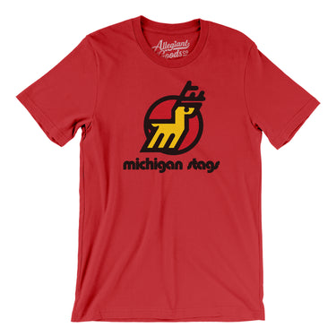 Michigan Stags Hockey Men/Unisex T-Shirt-Allegiant Goods Co. Vintage Sports Apparel